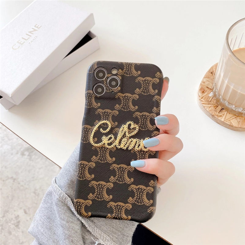 セリーヌ パロディ アイフォン12pro max/12pro カバー 刺繡 CELINE iphone12/11pro max/11 ケース 韓国 おしゃれ iphonexs/xr スマホカバー 大人っぽい ビジネス風 iphonexs max 携帯ケース 安全 可愛い