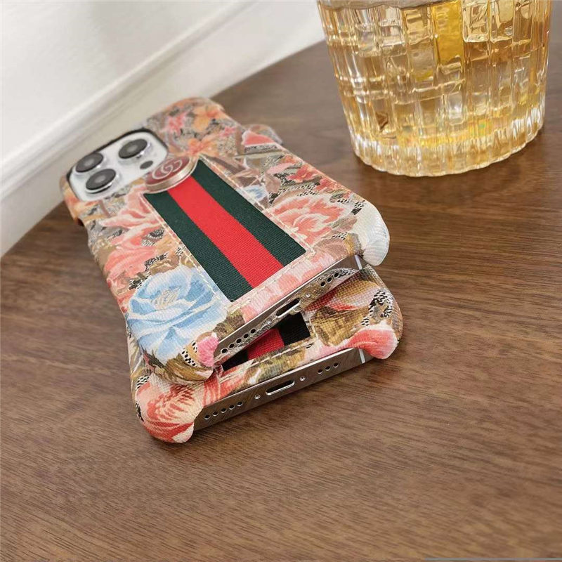 gucci パロディ iphone15/14pro/13pro max ケース イチゴ柄 アイフォン 