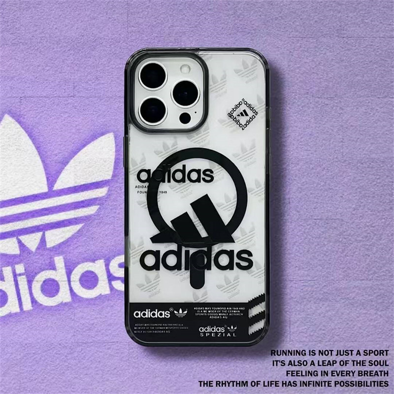 adidas パロディ iphone16/15/15pro ケース アディダス iphone14pro max/13pro カバー カップル ブランド iphone12/12プロ ケース おしゃれ かわいい