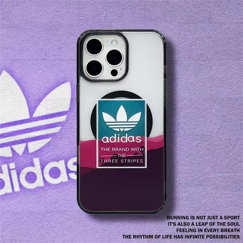 adidas パロディ iphone16/15/15pro ケース アディダス iphone14pro max/13pro カバー カップル ブランド iphone12/12プロ ケース おしゃれ かわいい