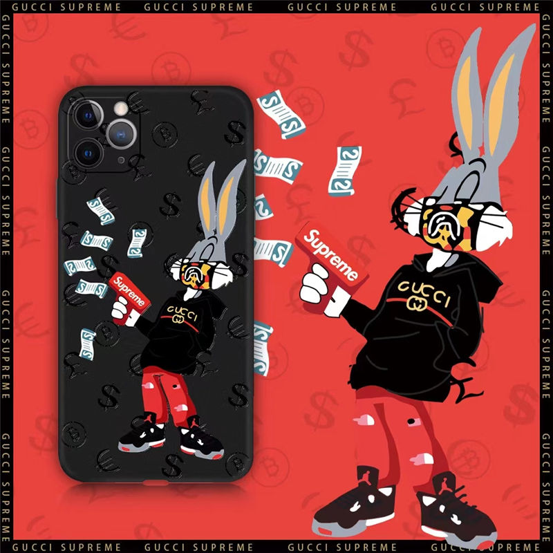 シュプリーム アイフォン13pro maxケース おもしろ シンプソン iphone12pro max/12mini ケース supreme パロディ iphone11/11プロ カバー バッグスバニー 携帯ケース ハイ ブランド iphonexs/xr ケース ペア キャラクター