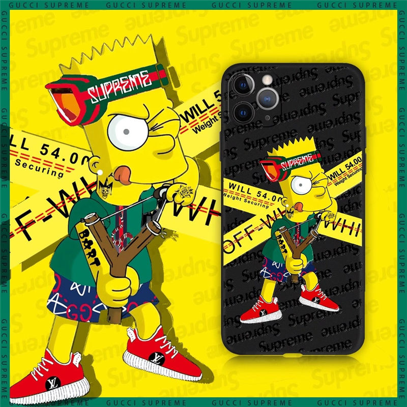 シュプリーム アイフォン13pro maxケース おもしろ シンプソン iphone12pro max/12mini ケース supreme パロディ iphone11/11プロ カバー バッグスバニー 携帯ケース ハイ ブランド iphonexs/xr ケース ペア キャラクター