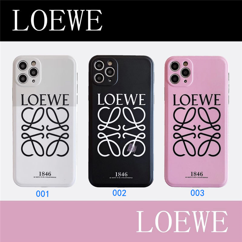 LOEWE　iPhone14プロMAX　ラバーケース　ブラック ロエベ】ロゴ ラバーiPhone 14 Pro Maxケース ストラップ付き