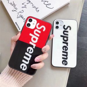 Alternative view of supreme コピー iphone15pro max/14proケース シンプル シュプリーム 携帯ケース iphone13/12 背面 ガラス アイフォン11/11プロ カバー ストリート系 iphonexs max ハードケース かっこいい iphonexr/x スマホカバー 激安