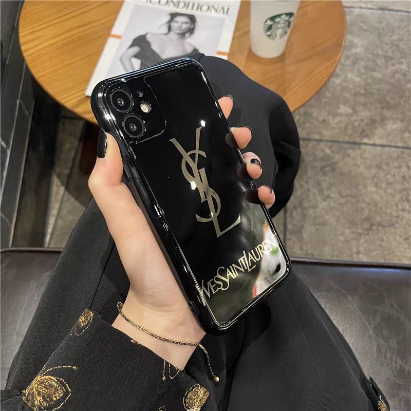 ysl iphoneケース お揃い シンプル アイフォン12pro/12pro max カバー サン ローラン コピー
