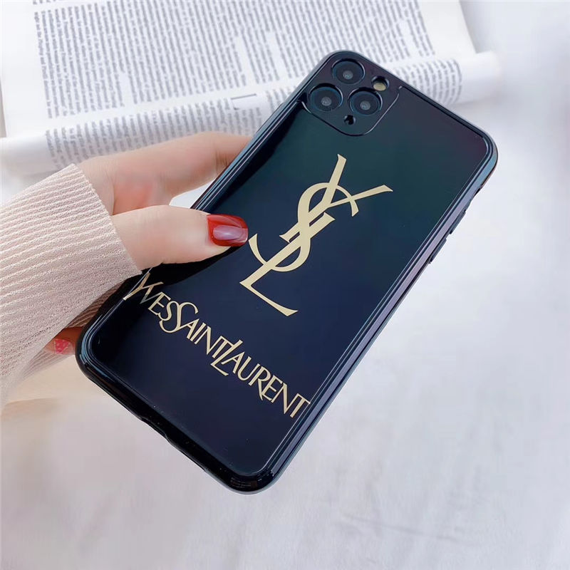 ysl iphoneケース お揃い シンプル アイフォン12pro/12pro max カバー サン ローラン コピー