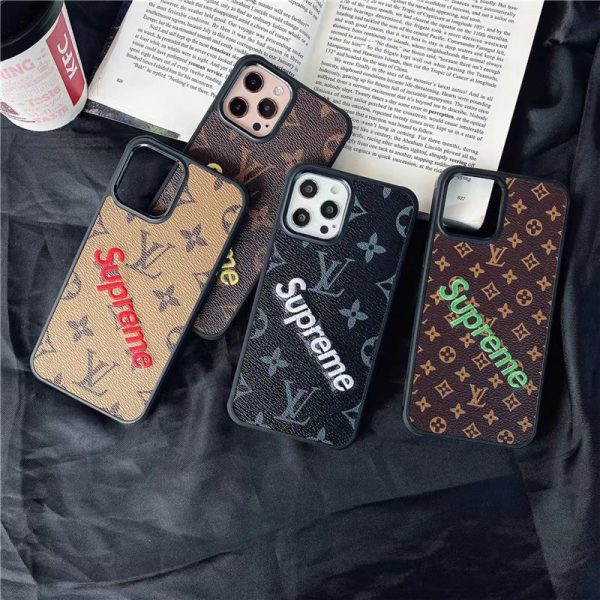 ヴィトン supreme iphone15/14pro ケース メンズ iphone13pro max/12proカバー お揃い vuitton シュプリーム 携帯ケース iphone11 個性的 アイフォンxs 保護カバー モノグラム iphonexs max ケース ブランド通販