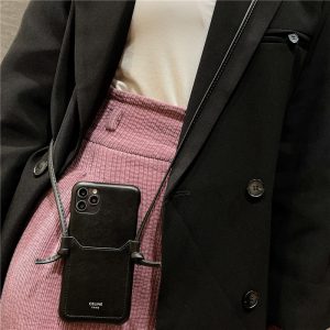 アイフォン16/16plus ケース セリーヌ 通販 iphone15pro max/14ケース カード収納 celine スマホケース ショルダー パロディ風 iphone13 ケース 便利 機能