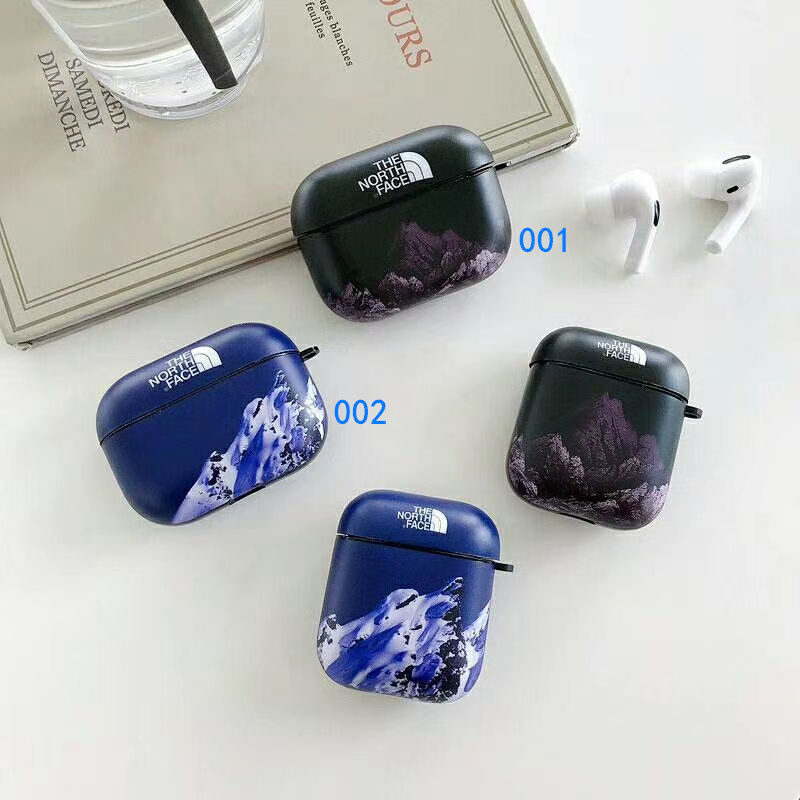 airpods pro ケース ノース フェイス メンズ エアーポッズ ケース 人気 パロディ風 north face イヤホン収納ケース