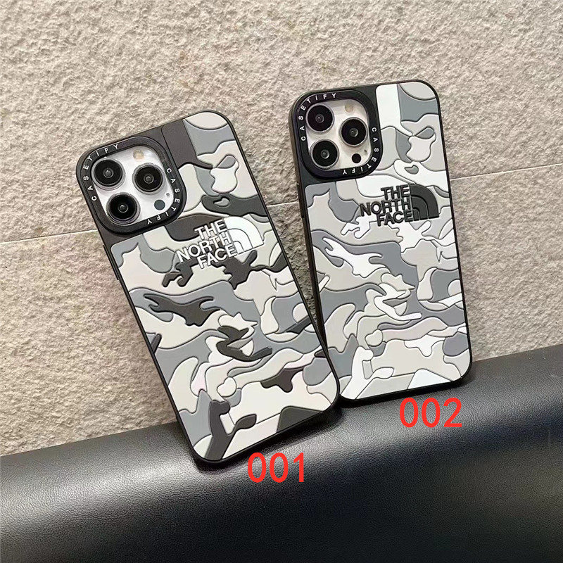 ノース フェイス アイ フォン15/15pro ケース 迷彩 north face iphone13pro/12/11 カバー ハイ ブランド メンズ iphone11ケース カップル 衝撃 に 強い