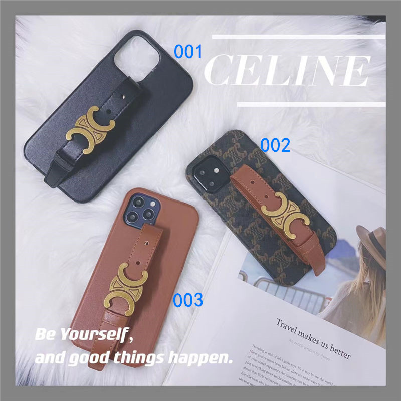 iphone16/16pro ケース セリーヌ iphone15/14proカバー ハンド ベルト付き 