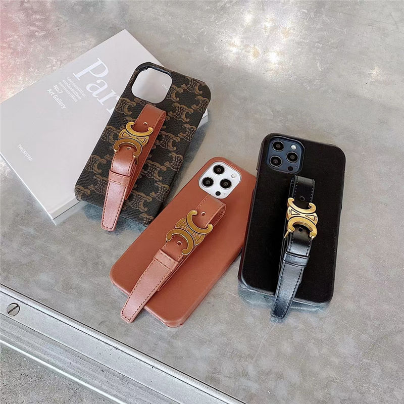 iphone16/16pro max ケース セリーヌ iphone15pro/14/13 携帯カバー ハンド ベルト付き アイフォン12/11 ケース レディース celine風 iphonexs max スマホカバー おしゃれ 韓国