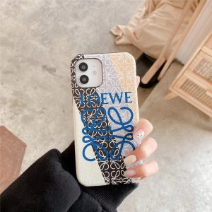 ロエベ iphone16/15pro maxケース 韓国 カップル loewe iphone14/13pro カバー カラフル インスタ風 アイフォン12/11 レザーケース 芸能人愛用