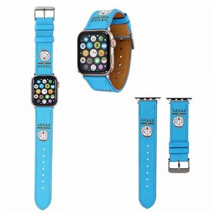 グッチ ドラえもん アップル ウォッチ バンド かわいい apple watch レザー バンド 女性 人気 GUCCI風 apple watch ベルト ブランド 時計ベルト 交換