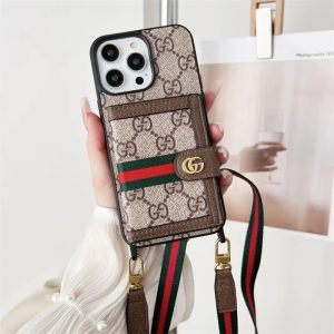 Alternative view of iphone17/17proケース gucci iphone16 ケース 海外 セレブ メンズ グッチ スマホケース 15/14プロマックス カード収納 iphoneケース ショルダー ブランド
