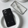 マルジェラ iPhone16/15pro ケース 黒 おしゃれ iphone14/13pro max ケース お 揃い シンプル アイフォン12/12pro カバー 四つタグ Maison Margiela iphone11/11pro ケース 有名人