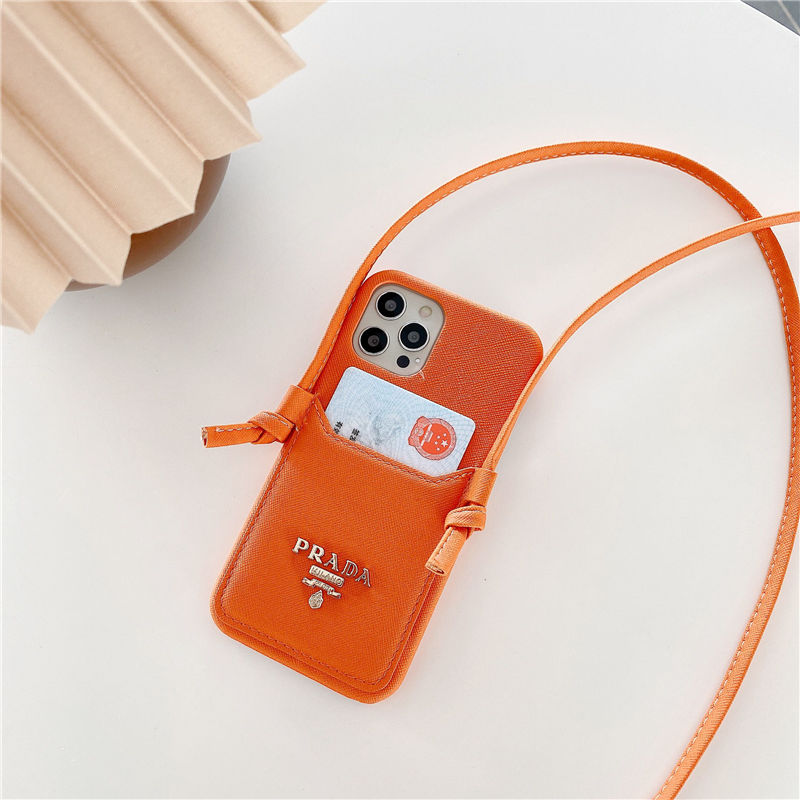 プラダ iphone16/16pro カード ケース おそろい Prada アイフォン15/14プロケース ショルダー iphone13pro max ケース 大人 シンプル スマホケース12/xr 革 おすすめ