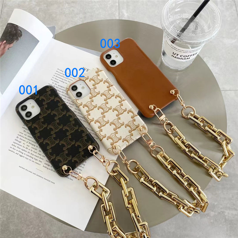 セリーヌ 風 iphoneケース チェーン Celine iphone12/12pro max