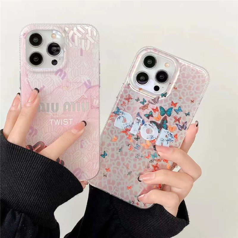 Dior iPhone13 / 14 ケース ピンク  並行輸入品 ディオール Dior スマホケース DiorTravel iPhone 14 Pro