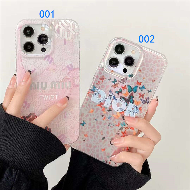 dior スマホカバー iphone15/15promax ピンク iphoneケース miu miu 