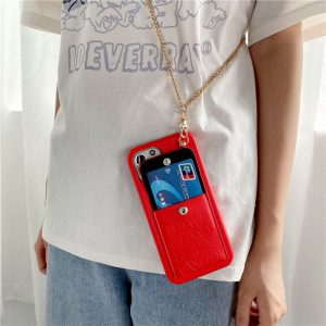 カード ケース 付き スマホケース ロエベ 風 iphone15/15pro max/14pro 携帯カバー チェーン loewe iphone13/12 ケース コピー アイフォンケース 可愛い 韓国風