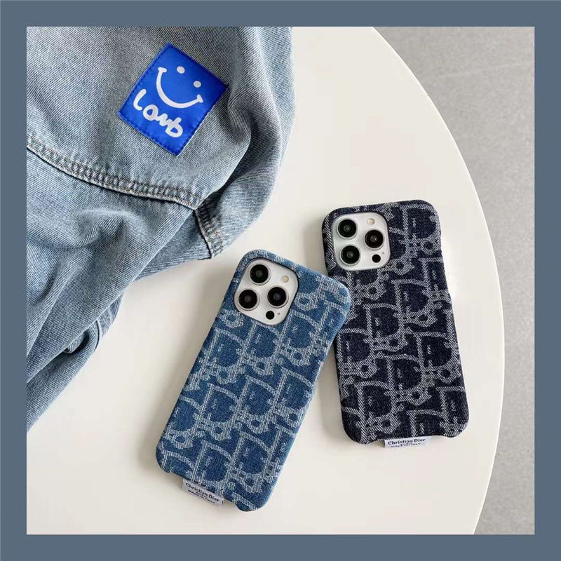ディオール iphone15/15pro 携帯 カバー デニム iphone14pro max/14proケース ペア dior風 iphone13 ケース 対 衝撃 アイフォンケース13pro/12pro お 揃い オシャレ