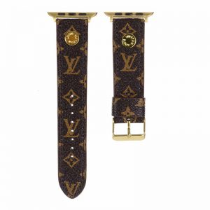 Alternative view of apple watch バンド 高級 ブランド メンズ ルイヴィトン スマート ウォッチ ベルト 38mm 40mm 42mm 44mm 49mm アップルウォッチベルト リベット付き lv 腕時計 革 ベルト おすすめ