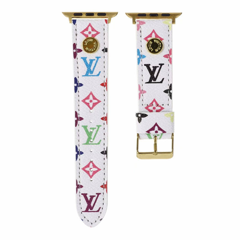 apple watch バンド 高級 ブランド メンズ ルイヴィトン スマート ウォッチ ベルト 38mm 40mm 42mm 44mm 49mm アップルウォッチベルト リベット付き lv 腕時計 革 ベルト おすすめ