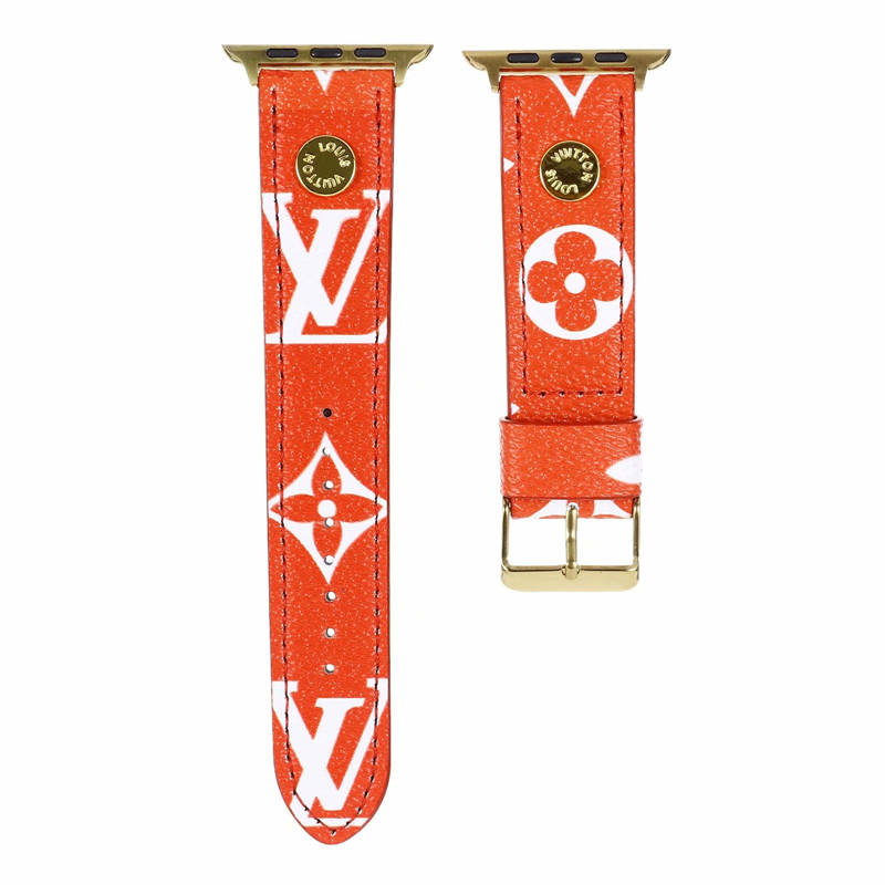 apple watch バンド 高級 ブランド メンズ ルイヴィトン スマート ウォッチ ベルト 38mm 40mm 42mm 44mm 49mm アップルウォッチベルト リベット付き lv 腕時計 革 ベルト おすすめ