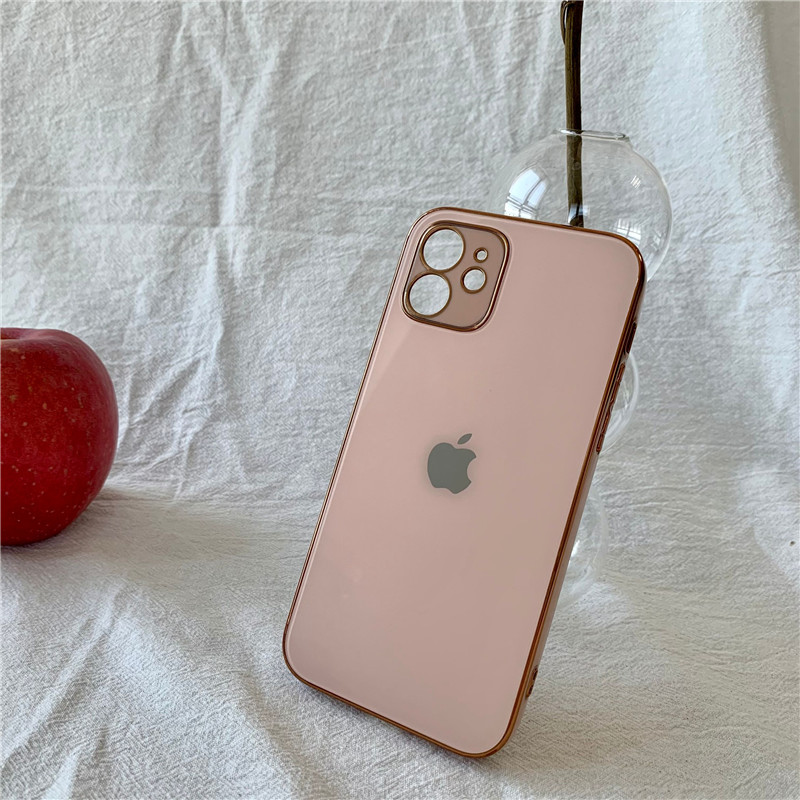 iPhone15/14proケース メッキフレーム iphone12pro max ガラスケース お揃い スマホケース iphone11pro オシャレ おすすめ