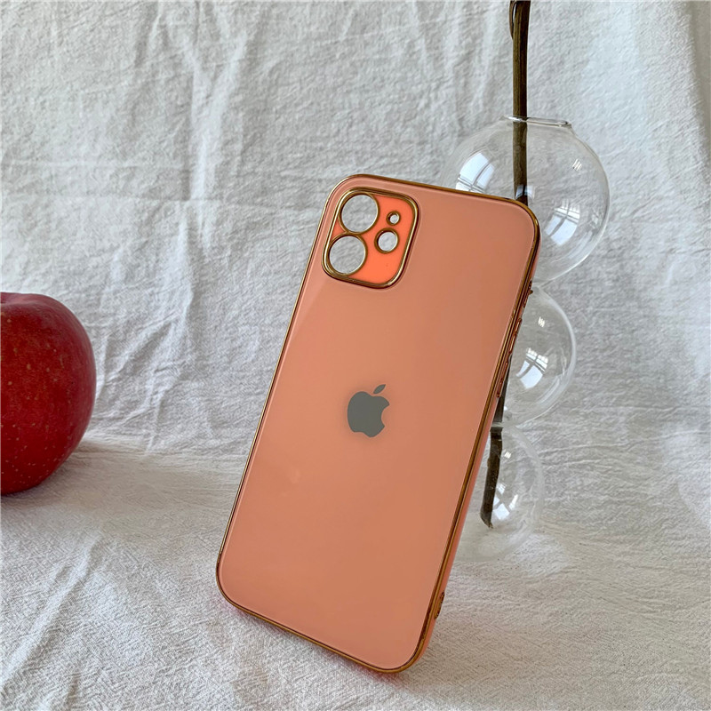 iPhone15/14proケース メッキフレーム iphone12pro max ガラスケース お揃い スマホケース iphone11pro オシャレ おすすめ