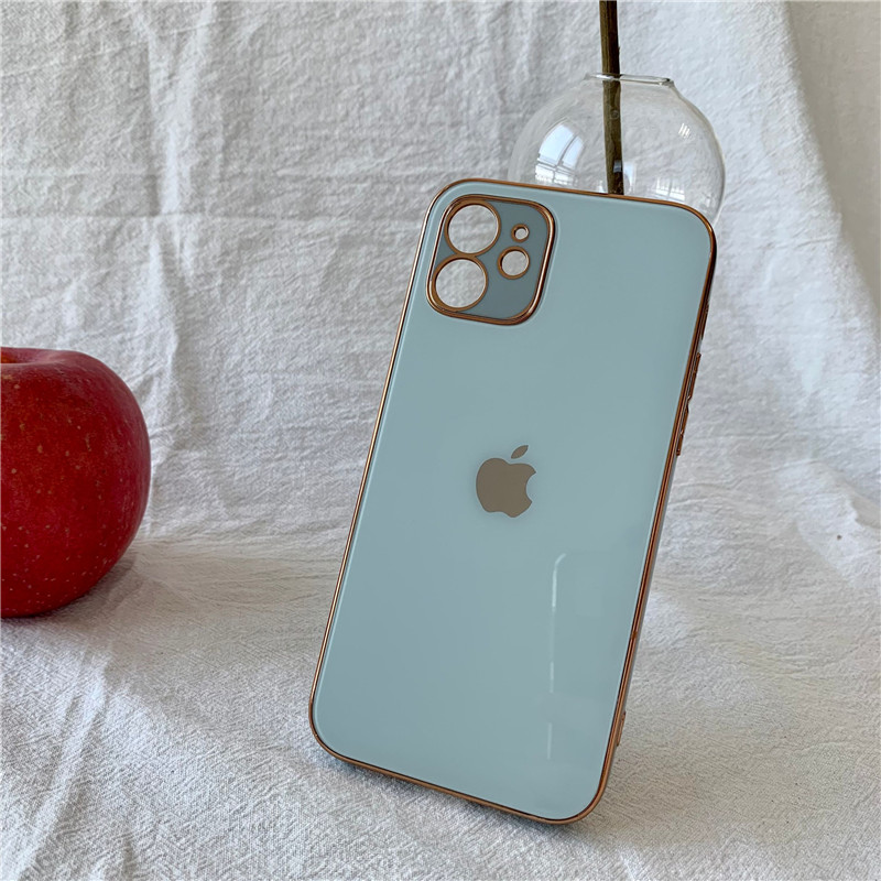 iPhone15/14proケース メッキフレーム iphone12pro max ガラスケース お揃い スマホケース iphone11pro オシャレ おすすめ