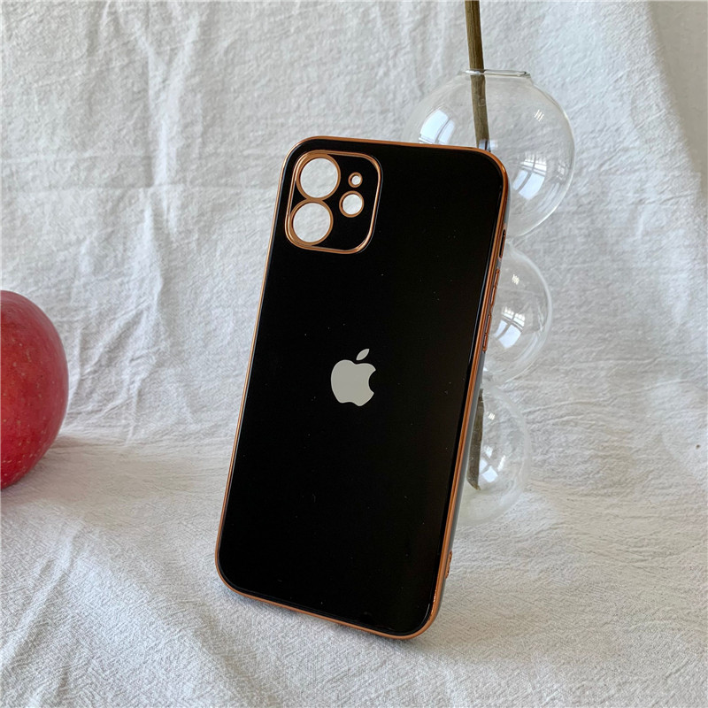 iPhone15/14proケース メッキフレーム iphone12pro max ガラスケース お揃い スマホケース iphone11pro オシャレ おすすめ