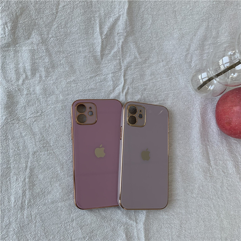 iPhone15/14proケース メッキフレーム iphone12pro max ガラスケース お揃い スマホケース iphone11pro オシャレ おすすめ