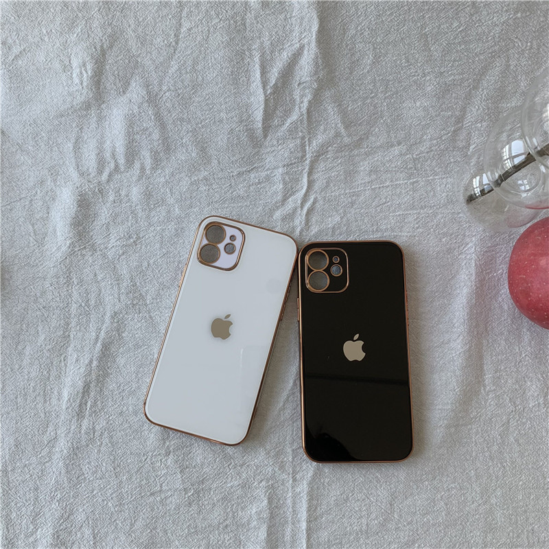 iPhone15/14proケース メッキフレーム iphone12pro max ガラスケース お揃い スマホケース iphone11pro オシャレ おすすめ