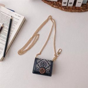 トリーバーチパロディ イヤホンケース 女子 お洒落 airpods1/2ケース チェーン TORY BURCH ワイヤレス イヤホン ポーチ 落下防止 ちょっとした プレゼント 安い