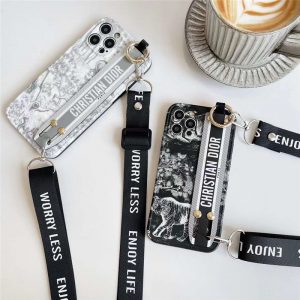 dior風 iphone16/15pro ストラップ ケース お洒落 iphone14pro
