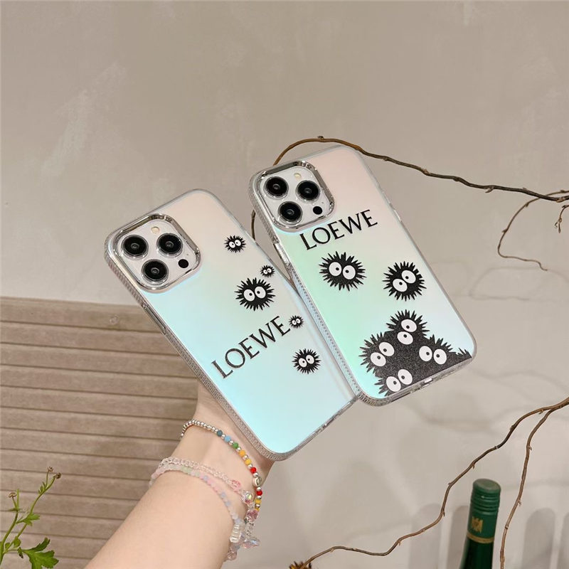 iphone15/15proケース ロエベ トトロ iphone14pro max ケース まっくろ くろ すけ loewe アイフォン13pro カバー キャラ 可愛い iphone12 ケース 大人気