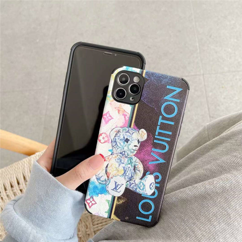 テディベア スマホケース iphone13 ヴィトン iphone12pro max/12 レザーケース クマ 可愛い アイフォン11pro/xs マックスケース 衝撃吸収 iphonexs max/x ケース ペア おもしろい