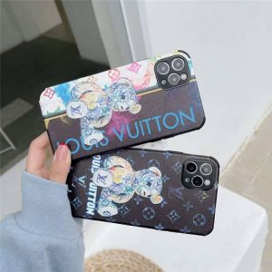 テディベア スマホケース iphone13 ヴィトン iphone12pro max/12 レザーケース クマ 可愛い アイフォン11pro/xs マックスケース 衝撃吸収 iphonexs max/x ケース ペア おもしろい