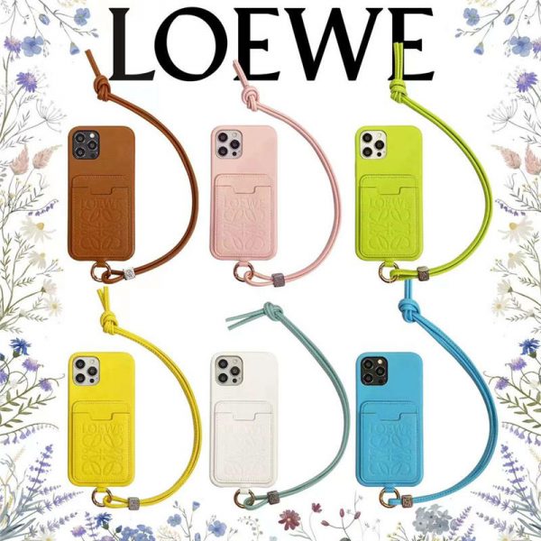 iphone15/15pro/15pro max ケース ロエベ iphone14/14pro ケース 首掛け loewe風 iphone13/12mini ケース カード 収納 ブランド 携帯ケース iphonex/xr ライチレザー 2022新作