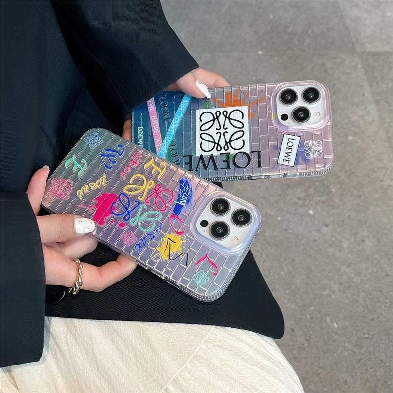 ロエベ iphone15/14/14pro/13pro max スマホケース カラフル