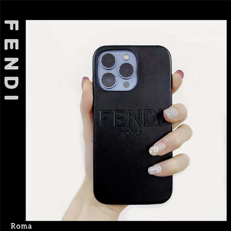 Fendi iPhone Case Black-QB241650-casefeely - iPhoneアクセサリー 