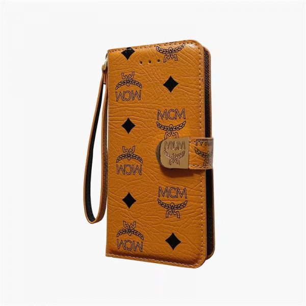 MCM(エム シー エム)携帯ケース mcm スマホケース iphone15/15pro/13mini 手帳型 エムシーエム