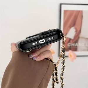 chanel iphone17/17pro 手帳 型 ケース 大人 女子 シャネル風 iphone16pro/15 ケース ハイブランド スマートホン iphone14 iphone13 携帯ケース チェーン付き pu レザー スマホケース