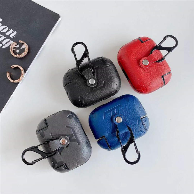 airpods pro2 ケース ハイ ブランド 安い airpods airpods２ケース カバー ヴィトン エアーポッズケース レザー カラビナ付き apple アクセサリー airpodsケース オシャレ 可愛い