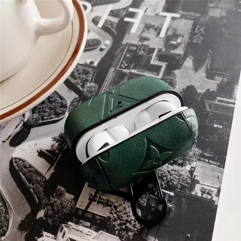 airpods pro2 ケース ハイ ブランド 安い airpods airpods２ケース カバー ヴィトン エアーポッズケース レザー カラビナ付き apple アクセサリー airpodsケース オシャレ 可愛い