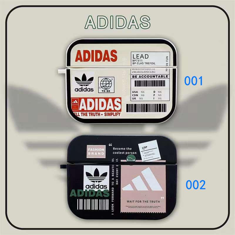 エアーポッズ3ケース ブランド アディダス airpods第3世代 airpodspro ケース シリコン タグ風 adidas エア ポッツ プロ ケース おしゃれ airpods1/2 保護カバー 韓国 衝撃吸収