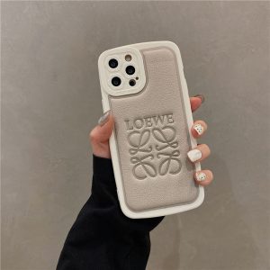 ロエベ スマホケース 革 おしゃれ iphone13 12proケース loeweアナグラム iphoneケース カップル