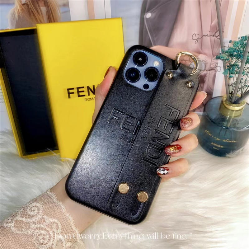 FENDI スマホケース iPhone15/15pro ベルト付き iphone14pro maxケース おしゃれ 男